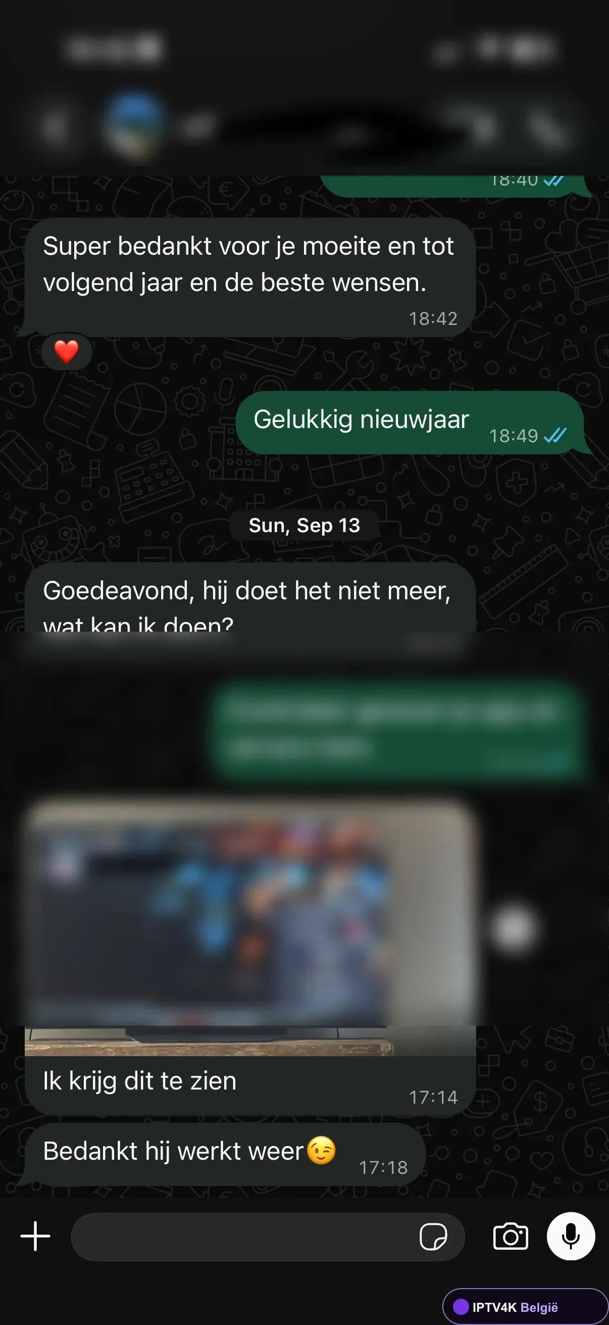 Geanonimiseerde klantreactie nadat hulp een probleem oploste